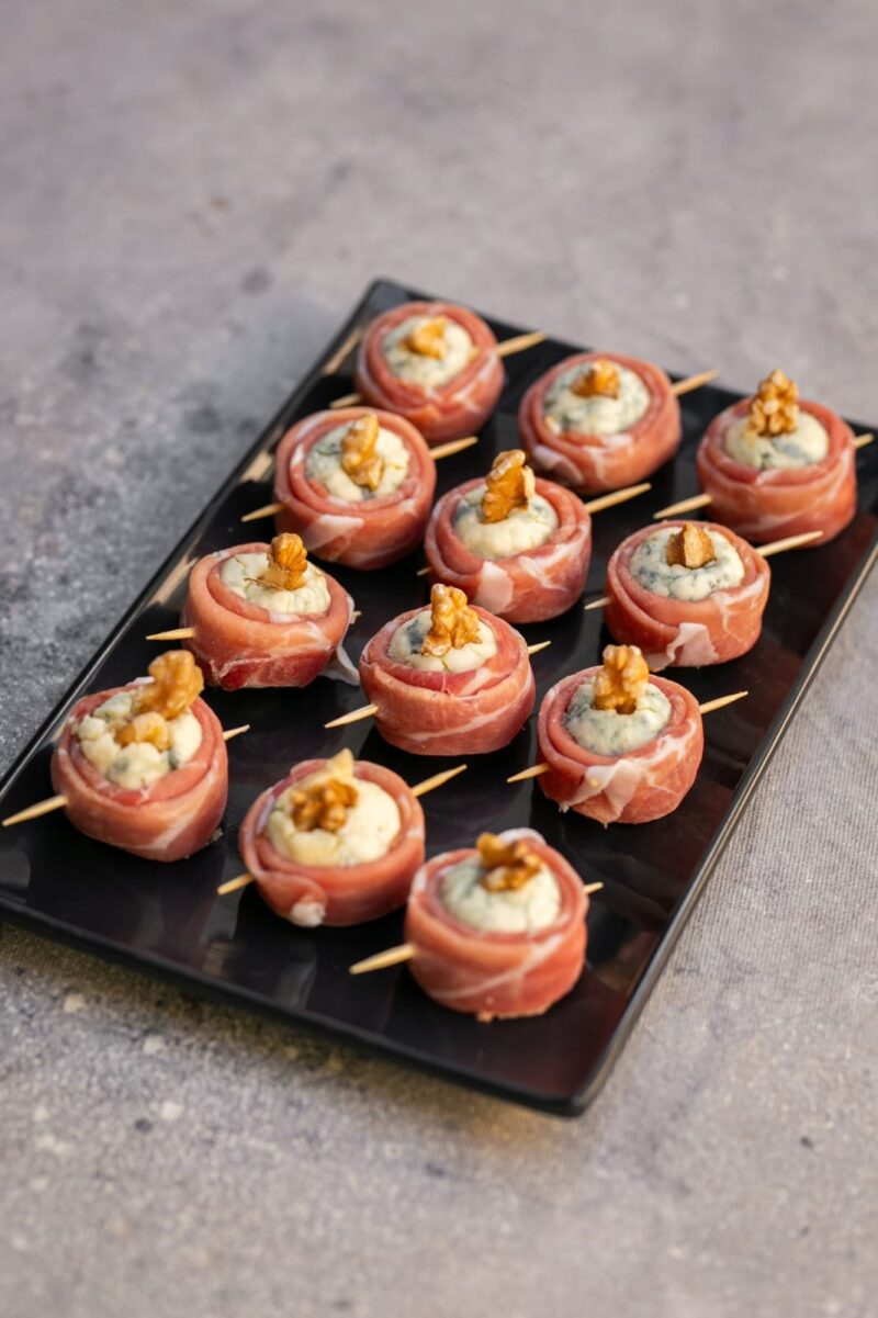 Pincho jamón crudo y queso azul