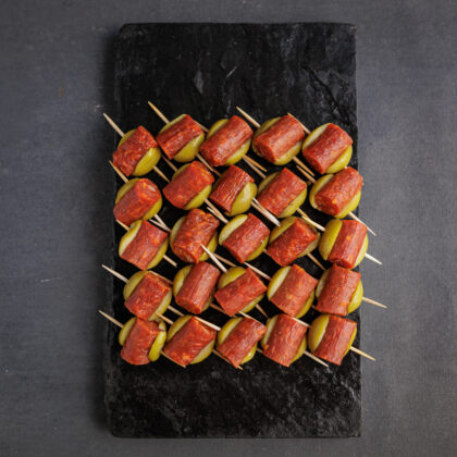 Pincho de Chistorra y Aceitunas