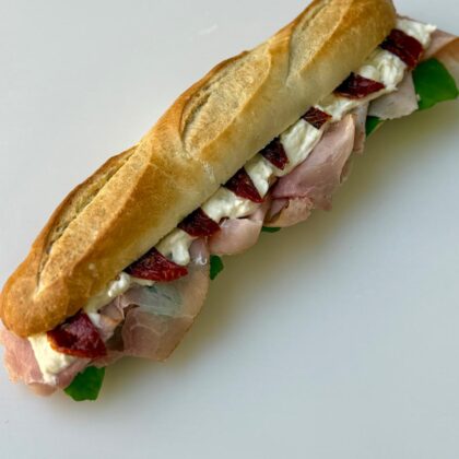 Sandwich de Jamón Cocido Ahumado y Straciatella